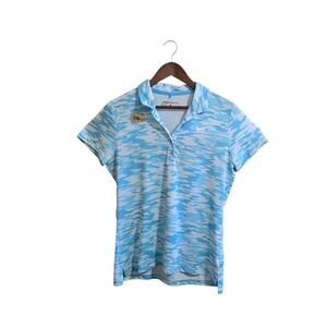 Nike Golf Womens Dri Fit Size LG Teal White Short Sleeve NEW No Tags Spring